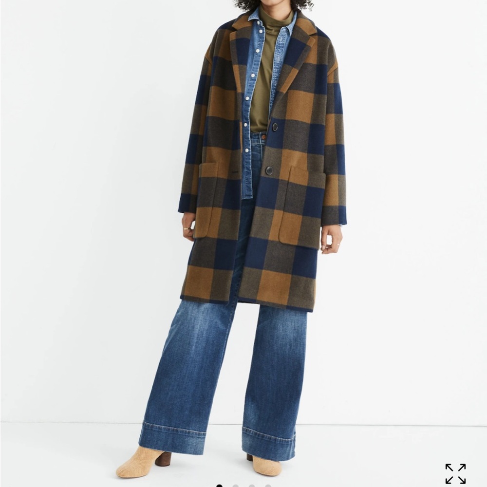 NWOT Madewell Checked Wool Jacket